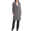 Hugo Boss Boss Catara Chevron Tweed Coat In Gray