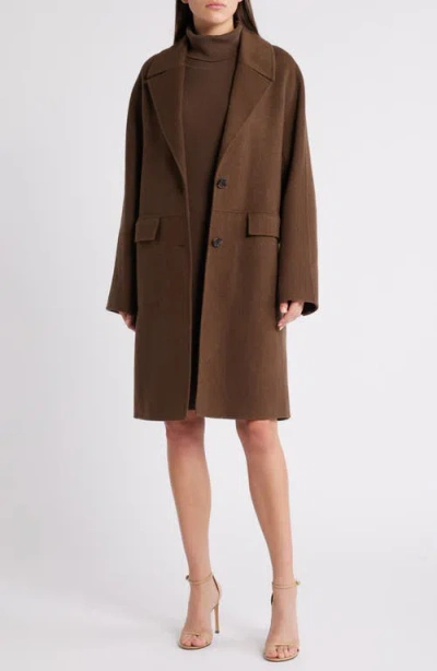 Hugo Boss Boss Cattina Wool Blend Coat In Marshland Green