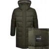 Hugo Boss Boss Cenuto Longline Jacket Open Green In Green