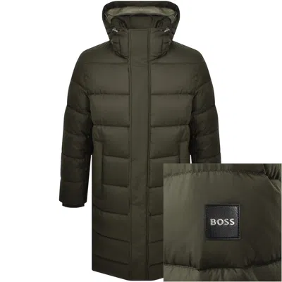 Hugo Boss Boss Cenuto Longline Jacket Open Green