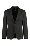 Hugo Boss Boss Checked Jacket In Green
