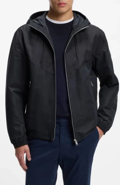 Hugo Boss Boss Cierno4 Hooded Recycled Polyester Jacket In Black