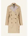 Hugo Boss Prince Of Wales Check Trench Coat In Neturals