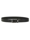 Hugo Boss Adjustable Leather Belt For Versatile Wear In Black