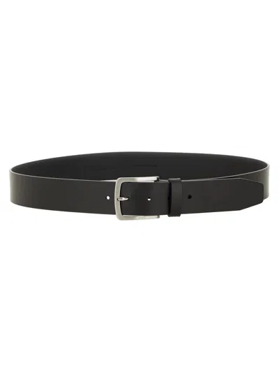 Hugo Boss Boss Men Belt With Buckle In Black
