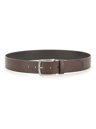 Hugo Boss Boss Cintura Jorv Con Fibbia In Brown