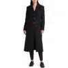 Hugo Boss Boss Clafa Wool Blend Longline Coat In Black