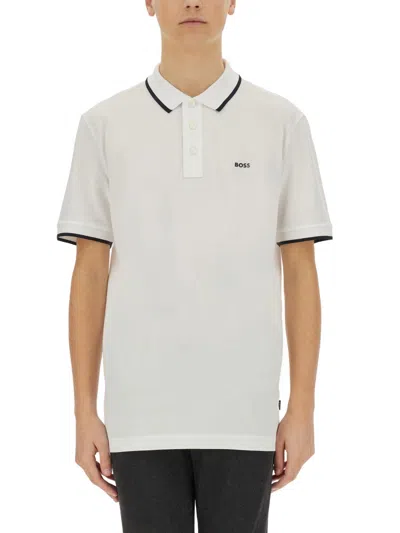 Hugo Boss Boss Classic Cotton Polo For Men In White