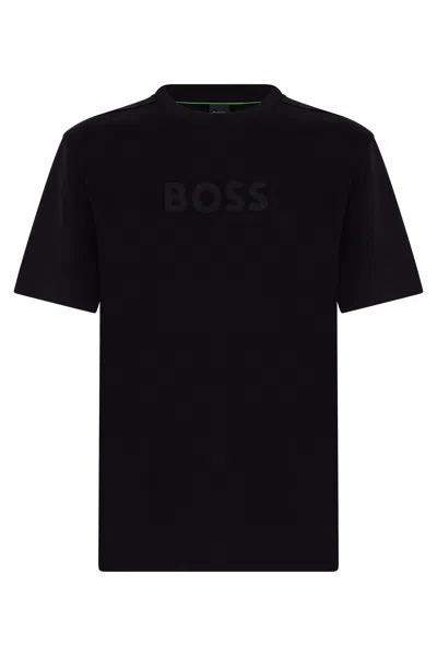 Hugo Boss Boss Classic Cotton Polo With Short Sleeves In Black
