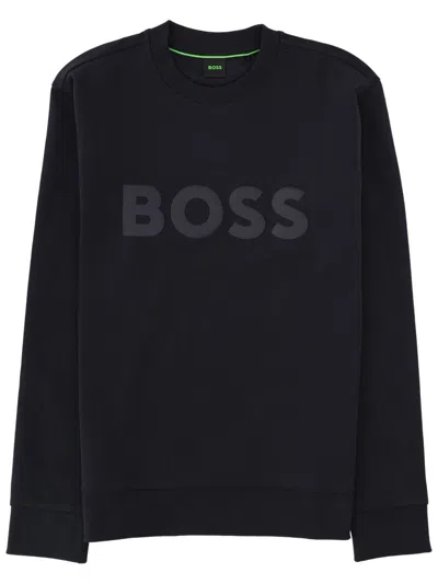 Hugo Boss Boss Essential Crewneck Sweatshirt For Men In Black
