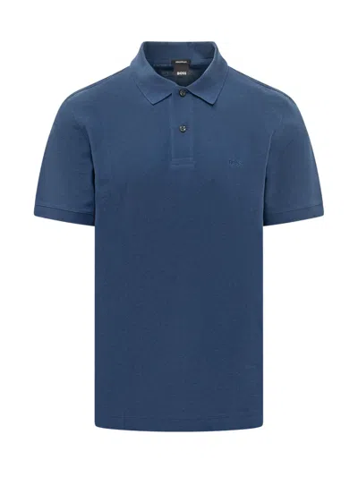 Hugo Boss Boss Classic Polo With Collar And Buttons In Bright Blue