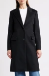 Hugo Boss Boss Classin Wool Coat In Black