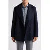 Hugo Boss Boss Clay Stretch Wool Blend Peacoat In Dark Blue