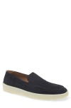 Hugo Boss Boss Clay Suede Loafer In Dark Blue