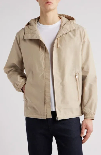 Hugo Boss Boss Clouds Hooded Water Repellent Jacket In Light Beige