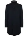 Hugo Boss Boss Coat In Blue