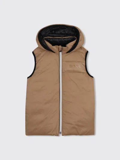 Hugo Boss Boss Coat Kids Color Brown