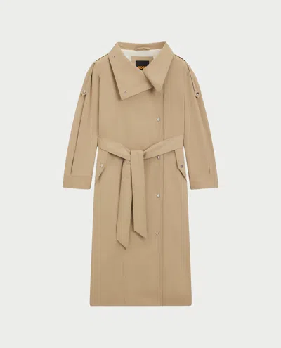 Hugo Boss Boss Coats In Beige Chari