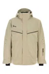 Hugo Boss Versatile Nylon Jacket Featuring Adjustable Elements In Brown