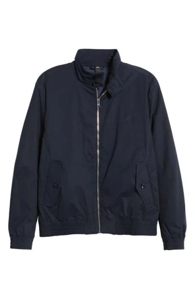 Hugo Boss Boss Coiner Cotton Blend Jacket In Dark Blue
