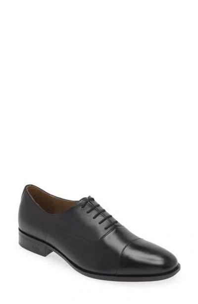 Hugo Boss Boss Colby Leather Cap Toe Derby In Black