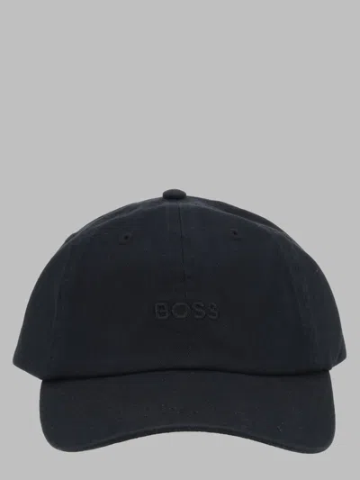 Hugo Boss Boss Cotton Baseball Cap In Black