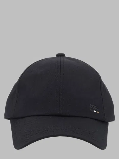 Hugo Boss Boss Cotton Baseball Cap In Black