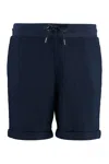 Hugo Boss Boss Slice Stretch Cotton Shorts In Blue