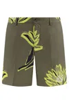 Hugo Boss Boss Cotton Bermuda Shorts In Gray