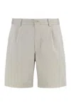 Hugo Boss Boss Cotton Blend Bermuda Shorts In Gray