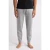 Hugo Boss Boss Waffle Cotton Blend Pajama Joggers In Medium Grey