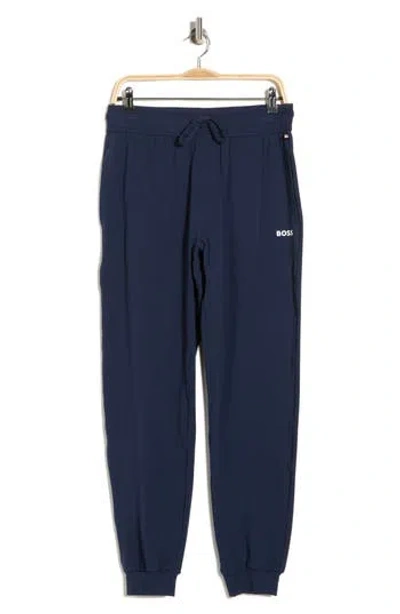 Hugo Boss Boss Cotton Blend Lounge Pants In Blue
