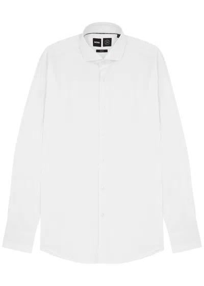Hugo Boss Boss Cotton-blend Shirt In White