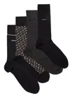 Hugo Boss Boss Cotton-blend Socks In Black