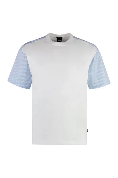 Hugo Boss Boss Cotton Crew-neck T-shirt In White