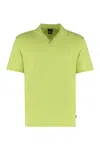 Hugo Boss Short Sleeve Polo Shirt With Side Slits In Green