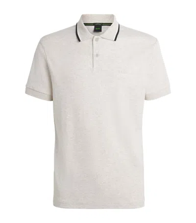 Hugo Boss Boss Cotton Paddy Polo Shirt In Neutral