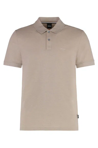 Hugo Boss Pallas Polo Shirt In Neutrals