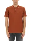 Hugo Boss Buttoned Polo Shirt In Orange