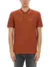 Hugo Boss Buttoned Polo Shirt In Orange