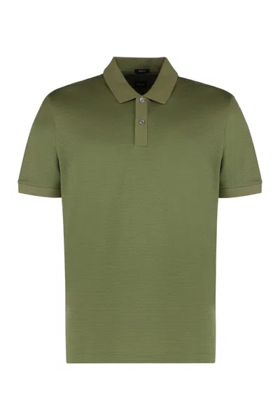 Hugo Boss Boss Cotton Polo Shirt In Green