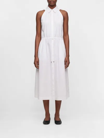Hugo Boss Boss Cotton Poplin Shirt Dress In White
