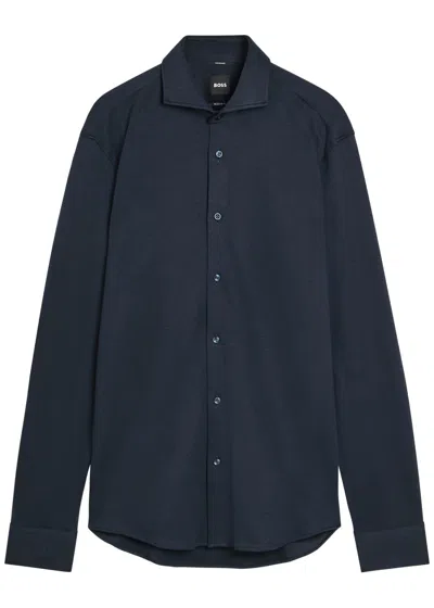 Hugo Boss Boss Cotton Shirt In Blue