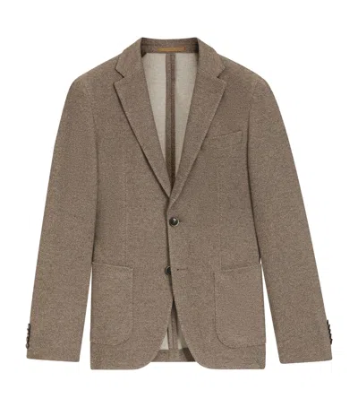Hugo Boss Boss Cotton Slim Fit Blazer In Green