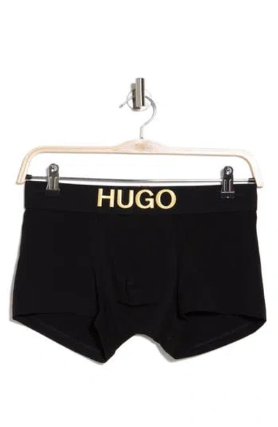 Hugo Boss Boss Cotton Stretch Trunks In Black