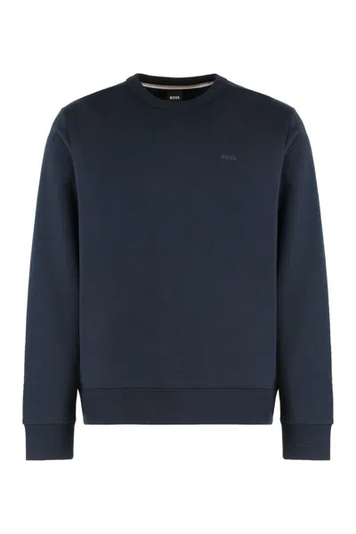 HUGO BOSS BOSS COTTON SWEATSHIRT WITH LOGO