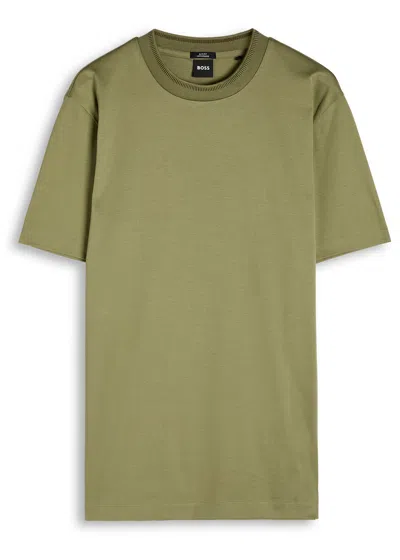 Hugo Boss Boss Cotton T-shirt In Green