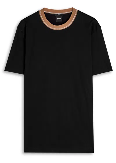 Hugo Boss Boss Cotton T-shirt In Black