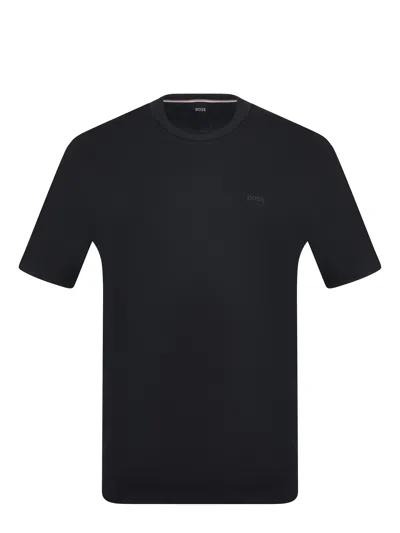 Hugo Boss Boss Cotton T-shirt In Black