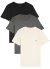 Hugo Boss Boss Cotton T-shirts In Multicoloured